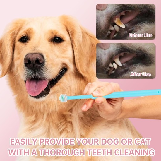 Pack of 3 Cat Toothbrush, 360 Degree Toothbrush for Small Pets, Reusable Toothbrush Made of Food-Grade Soft Silicone, Cleaning Set for Cats and Small Pets Pack of 3 Cat Toothbrush, 360 Degree Toothbrush for Small Pets, Reusable Toothbrush Made of Food-Grade Soft Silicone, Cleaning Set for Cats and Small Pets