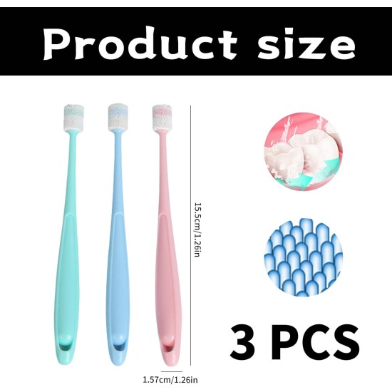 Pack of 3 Cat Toothbrush, Cat Toothbrush for Cats, Cat Toothbrush 360 Degrees, Reusable, Small and Dogs, Silicone, Food Grade Toothbrush for Pets, Cleaning Set (3 Colours) Pack of 3 Cat Toothbrush, Cat Toothbrush for Cats, Cat Toothbrush 360 Degrees, Reusable, Small and Dogs, Silicone, Food Grade Toothbrush for Pets, Cleaning Set (3 Colours)