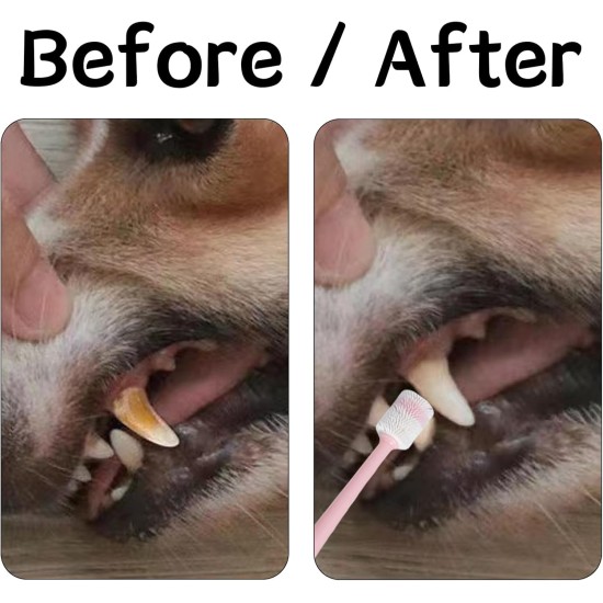 Pack of 3 Cat Toothbrush, Cat Toothbrush for Cats, Cat Toothbrush 360 Degrees, Reusable, Small and Dogs, Silicone, Food Grade Toothbrush for Pets, Cleaning Set (3 Colours) Pack of 3 Cat Toothbrush, Cat Toothbrush for Cats, Cat Toothbrush 360 Degrees, Reusable, Small and Dogs, Silicone, Food Grade Toothbrush for Pets, Cleaning Set (3 Colours)