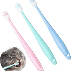 Pack of 3 Small Cat Toothbrush, 360 Degree Small Pets Toothbrush, Cat Toothbrush, Reusable, Food Grade Soft Silicone for Pets, Cleaning Set for Small Pets Pack of 3 Small Cat Toothbrush, 360 Degree Small Pets Toothbrush, Cat Toothbrush, Reusable, Food Grade Soft Silicone for Pets, Cleaning Set for Small Pets
