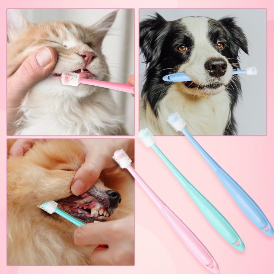 Pack of 3 Small Cat Toothbrush, 360 Degree Small Pets Toothbrush, Cat Toothbrush, Reusable, Food Grade Soft Silicone for Pets, Cleaning Set for Small Pets Pack of 3 Small Cat Toothbrush, 360 Degree Small Pets Toothbrush, Cat Toothbrush, Reusable, Food Grade Soft Silicone for Pets, Cleaning Set for Small Pets