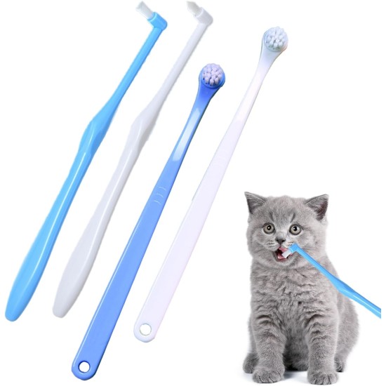 Pack of 4 cat toothbrushes, dog toothbrushes, cat toothbrushes for cats, dog toothbrush, dental care, small toothbrush, finger 360º cleaning, removal, for cat dog pet, pet care Pack of 4 cat toothbrushes, dog toothbrushes, cat toothbrushes for cats, dog toothbrush, dental care, small toothbrush, finger 360º cleaning, removal, for cat dog pet, pet care