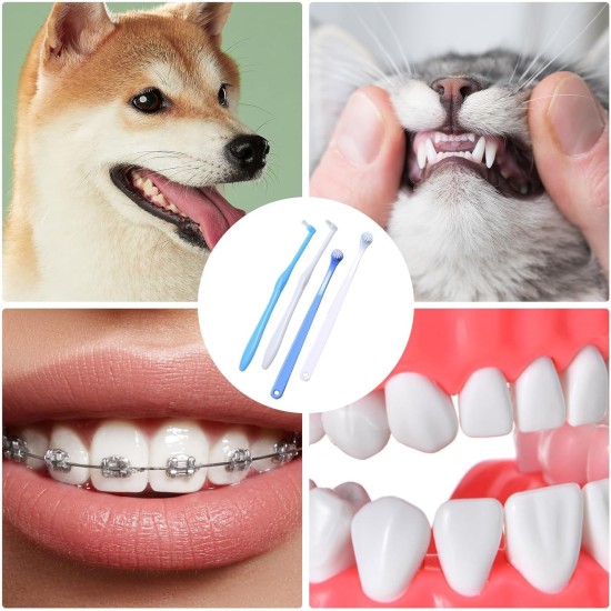 Pack of 4 cat toothbrushes, dog toothbrushes, cat toothbrushes for cats, dog toothbrush, dental care, small toothbrush, finger 360º cleaning, removal, for cat dog pet, pet care Pack of 4 cat toothbrushes, dog toothbrushes, cat toothbrushes for cats, dog toothbrush, dental care, small toothbrush, finger 360º cleaning, removal, for cat dog pet, pet care