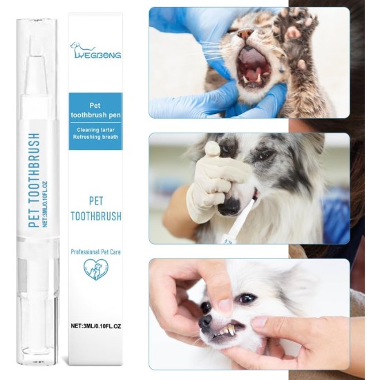 Pet Toothbrush Pen, Pet Toothbrush Pen, Dog Teeth Cleaning Pen, Cat Tartar Remover, Toothbrush Gentle Care for Fresh Breath, Suitable for Pets Dental Care (2 Pieces) Pet Toothbrush Pen, Pet Toothbrush Pen, Dog Teeth Cleaning Pen, Cat Tartar Remover, Toothbrush Gentle Care for Fresh Breath, Suitable for Pets Dental Care (2 Pieces)