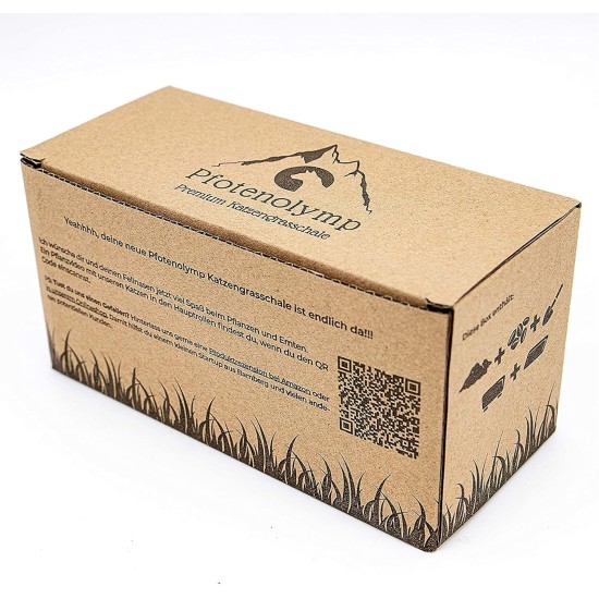 Pfotenolymp® Premium Cat Grass Bowl/Cat Grass Set - Ceramic Cat Grass Bowl - Plant Set Ready with Seeds, Soil and Pot for Cats - with Ceramic Bowl - DIY Pfotenolymp® Premium Cat Grass Bowl/Cat Grass Set - Ceramic Cat Grass Bowl - Plant Set Ready with Seeds, Soil and Pot for Cats - with Ceramic Bowl - DIY