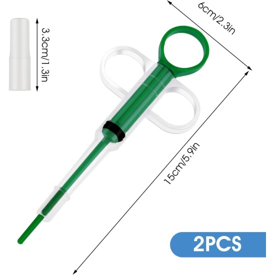 Pill Dispenser for Cats, 2 Pieces Tablet Dispenser Cat Protects Teeth and Gums, Soft Tip, Suitable for Cats, Dogs and Small Animals, for Feeding Accessories (Red, Green) Pill Dispenser for Cats, 2 Pieces Tablet Dispenser Cat Protects Teeth and Gums, Soft Tip, Suitable for Cats, Dogs and Small Animals, for Feeding Accessories (Red, Green)