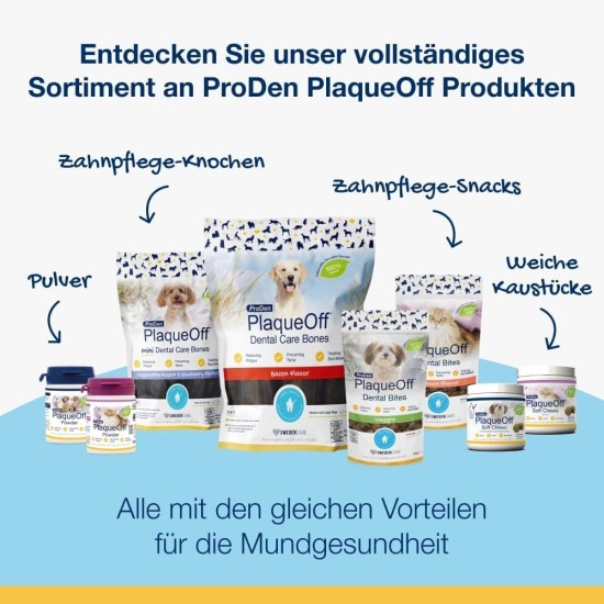 ProDen PlaqueOff Dental Bites für Katzen – Entfernt Zahnstein & schlechten Atem – 100% natürliche Zahnreinigung – Fördert die allgemeine Mundgesundheit – Geschmack: Lachs – 60 g ProDen PlaqueOff Dental Bites für Katzen – Entfernt Zahnstein & schlechten Atem – 100% natürliche Zahnreinigung – Fördert die allgemeine Mundgesundheit – Geschmack: Lachs – 60 g
