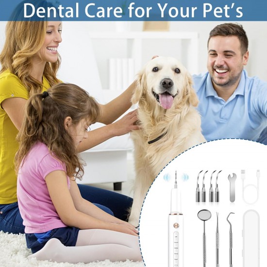 TECKZOON Professional Tartar Remover Tooth Cleaning Set for Dogs & Cats - 5 Adjustable Modes, 4 Interchangeable Heads with LED Light | Effective Tartar Removal & Gentle Cleaning TECKZOON Professional Tartar Remover Tooth Cleaning Set for Dogs & Cats - 5 Adjustable Modes, 4 Interchangeable Heads with LED Light | Effective Tartar Removal & Gentle Cleaning
