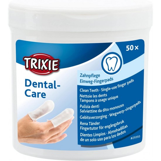 TRIXIE 29393 Dental Care Dental Care Finger Pads Pack of 50