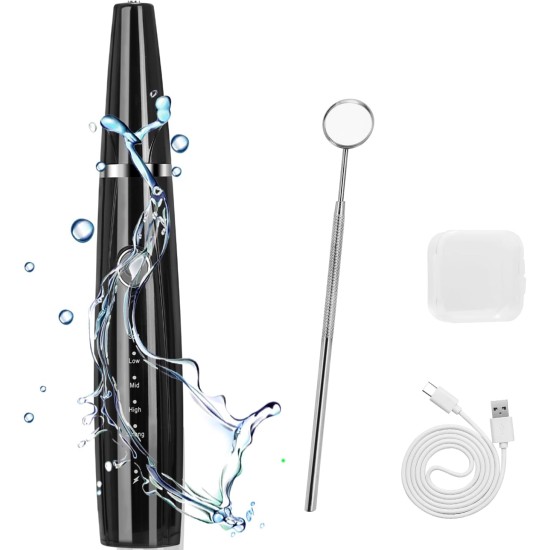 Teeth Cleaning Set, Teeth Cleaning Set with Five Adjustable Modes, Suitable for Home Care, Teeth Whitening Set for Human/Dog/Cat, Black Teeth Cleaning Set, Teeth Cleaning Set with Five Adjustable Modes, Suitable for Home Care, Teeth Whitening Set for Human/Dog/Cat, Black