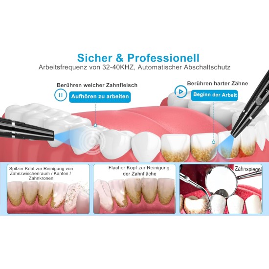 Teeth Cleaning Set, Teeth Cleaning Set with Five Adjustable Modes, Suitable for Home Care, Teeth Whitening Set for Human/Dog/Cat, Black Teeth Cleaning Set, Teeth Cleaning Set with Five Adjustable Modes, Suitable for Home Care, Teeth Whitening Set for Human/Dog/Cat, Black