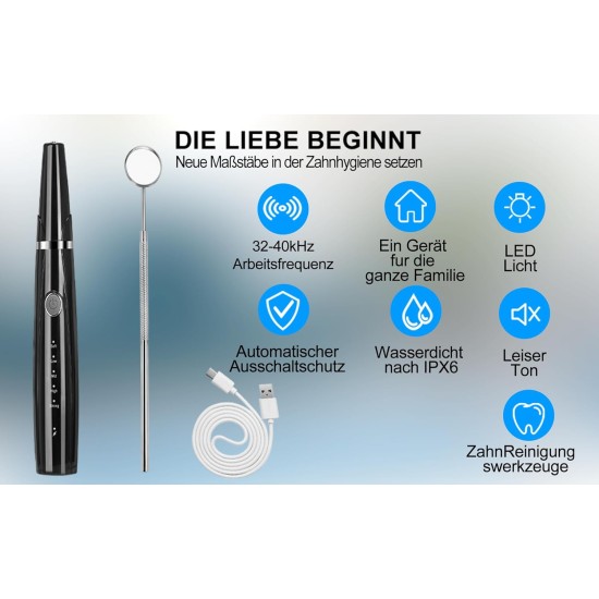 Teeth Cleaning Set, Teeth Cleaning Set with Five Adjustable Modes, Suitable for Home Care, Teeth Whitening Set for Human/Dog/Cat, Black Teeth Cleaning Set, Teeth Cleaning Set with Five Adjustable Modes, Suitable for Home Care, Teeth Whitening Set for Human/Dog/Cat, Black