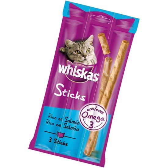 Whiskas Salmon Catsticks 3 Sticks (Pack of 28) Whiskas Salmon Catsticks 3 Sticks (Pack of 28)