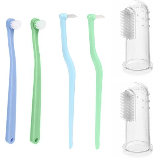 YANINEE 6 Piece Soft Silicone Cat Toothbrush Set, Nylon Cat Toothbrush, Cat Toothbrush YANINEE 6 Piece Soft Silicone Cat Toothbrush Set, Nylon Cat Toothbrush, Cat Toothbrush