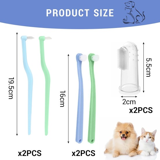 YANINEE 6 Piece Soft Silicone Cat Toothbrush Set, Nylon Cat Toothbrush, Cat Toothbrush YANINEE 6 Piece Soft Silicone Cat Toothbrush Set, Nylon Cat Toothbrush, Cat Toothbrush