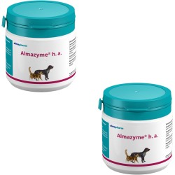 almapharm Almazyme h.a. | Double Pack | 2 x 100 g | Supplementary Feed for Cats and Dogs | Vital Substances for Optimal Food Breakdown | For Food Intolerances