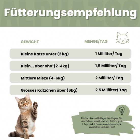 alphazoo Darmonie Liquid für Katzen 100 ml – Mit Leinöl & Omega-3 – Unterstützt Darmflora, Verdauung & Stoffwechsel – Natürliche Hilfe bei Blähungen & Durchfall alphazoo Darmonie Liquid für Katzen 100 ml – Mit Leinöl & Omega-3 – Unterstützt Darmflora, Verdauung & Stoffwechsel – Natürliche Hilfe bei Blähungen & Durchfall