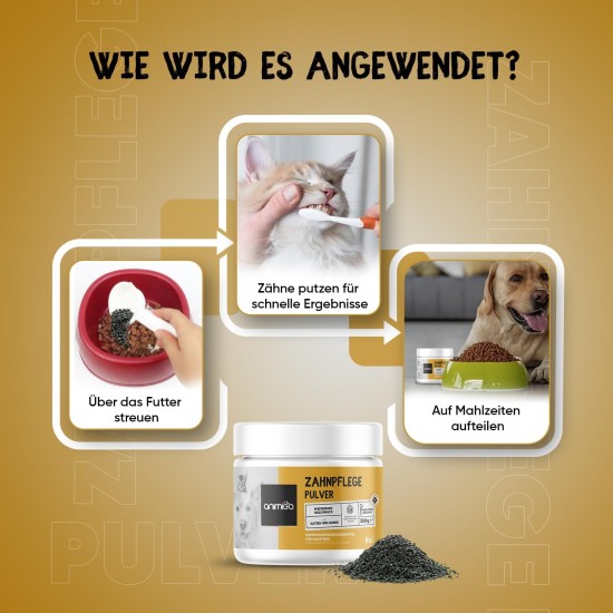 animigo Tartar Remover for Dogs & Cats - Dental Care for Oral Hygiene - 350 g Powder - Teeth Cleaning with Seaweed & Peppermint Flavour - Fresh Breath - Natural Seaweed animigo Tartar Remover for Dogs & Cats - Dental Care for Oral Hygiene - 350 g Powder - Teeth Cleaning with Seaweed & Peppermint Flavour - Fresh Breath - Natural Seaweed