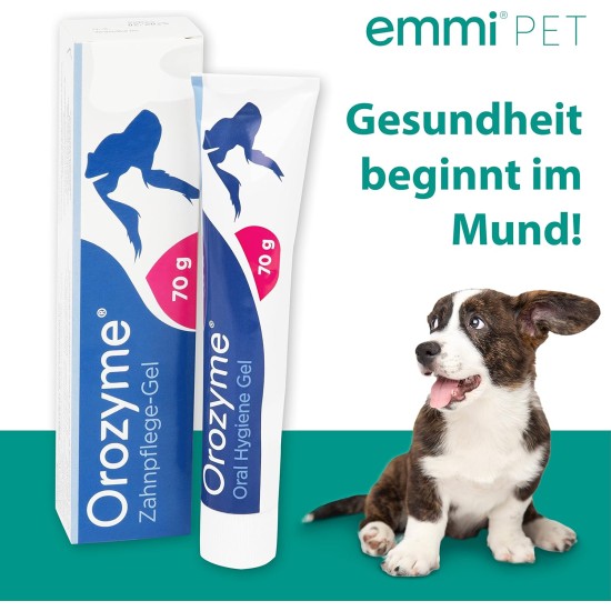 emmi-pet 1 x Orozyme Dental Care Gel for Dogs and Cats with Self-Cleaning Function I Toothpaste for Effective Mouth Hygiene I Dog Toothpaste Against Tartar, Bad Breath & for Optimal Balance emmi-pet 1 x Orozyme Dental Care Gel for Dogs and Cats with Self-Cleaning Function I Toothpaste for Effective Mouth Hygiene I Dog Toothpaste Against Tartar, Bad Breath & for Optimal Balance