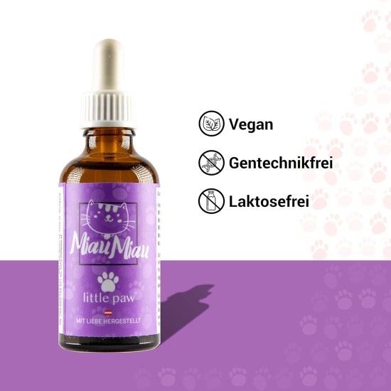 little paw ® "MiauMiau - Intestinal Restoration / Digestive Problems in Cats - for Flatulence, Allergies, Infections, Agitation, Nervousness - Probiotic Microorganisms (Lactobacillus) - 50 ml little paw ® "MiauMiau - Intestinal Restoration / Digestive Problems in Cats - for Flatulence, Allergies, Infections, Agitation, Nervousness - Probiotic Microorganisms (Lactobacillus) - 50 ml
