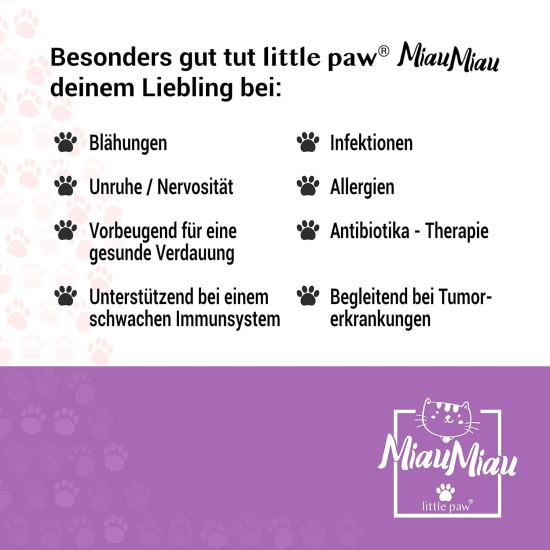 little paw ® "MiauMiau - Intestinal Restoration / Digestive Problems in Cats - for Flatulence, Allergies, Infections, Agitation, Nervousness - Probiotic Microorganisms (Lactobacillus) - 50 ml little paw ® "MiauMiau - Intestinal Restoration / Digestive Problems in Cats - for Flatulence, Allergies, Infections, Agitation, Nervousness - Probiotic Microorganisms (Lactobacillus) - 50 ml