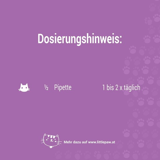 little paw ® "MiauMiau - Intestinal Restoration / Digestive Problems in Cats - for Flatulence, Allergies, Infections, Agitation, Nervousness - Probiotic Microorganisms (Lactobacillus) - 50 ml little paw ® "MiauMiau - Intestinal Restoration / Digestive Problems in Cats - for Flatulence, Allergies, Infections, Agitation, Nervousness - Probiotic Microorganisms (Lactobacillus) - 50 ml