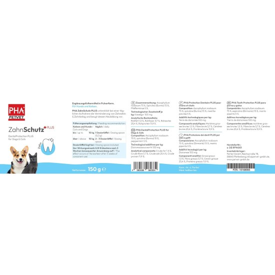 pha Powder for Dogs and Cats; remove plaque and tartar, Dental Protection Plus, 60 g pha Powder for Dogs and Cats; remove plaque and tartar, Dental Protection Plus, 60 g