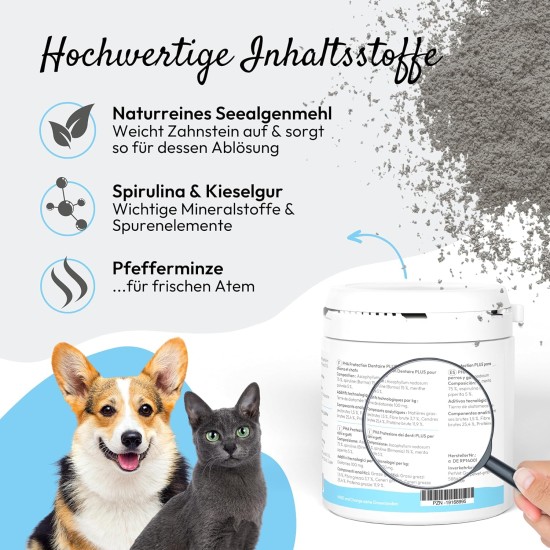pha Powder for Dogs and Cats; remove plaque and tartar, Dental Protection Plus, 60 g pha Powder for Dogs and Cats; remove plaque and tartar, Dental Protection Plus, 60 g