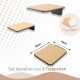 AZANO® Cat Stairs Set of 3 | Climbing Wall Cats | Cat Ladder Wall [Modern Design Made of Metal] | Cat Stairs Wall | Cat Ladder | Cat Furniture for Climbing | S 16 x 12 cm | (Black - Cork)