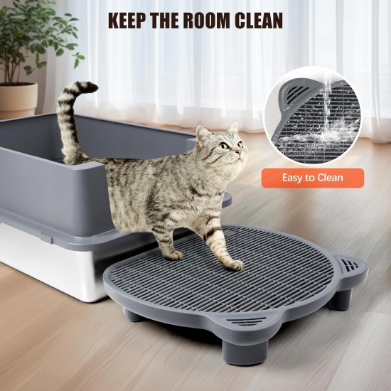 Bartuke Cat Litter Ramp, Cat Stair/Litter Tray Ramp/Cat Catcher Litter Trapper with Filter Function, Easy to Clean, Cat Litter Tray Step Ideal for Kittens and Older Cats Bartuke Cat Litter Ramp, Cat Stair/Litter Tray Ramp/Cat Catcher Litter Trapper with Filter Function, Easy to Clean, Cat Litter Tray Step Ideal for Kittens and Older Cats
