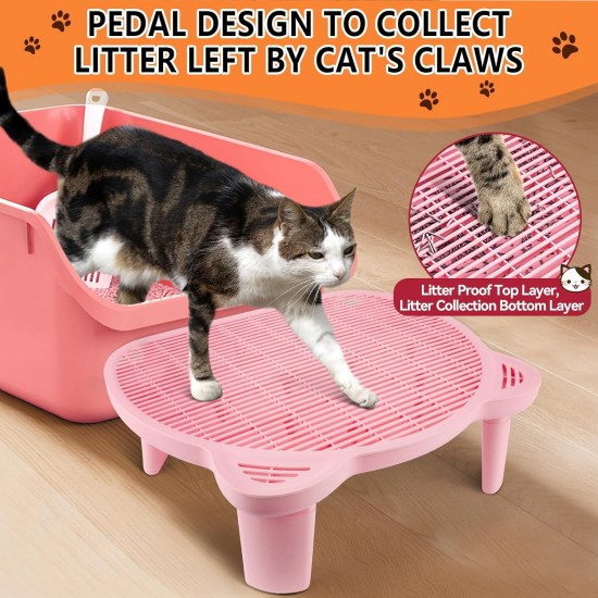 Bartuke Cat Litter Ramp, Cat Stair/Litter Tray Ramp/Cat Catcher Litter Trapper with Filter Function, Easy to Clean, Cat Litter Tray Step Ideal for Kittens and Older Cats Bartuke Cat Litter Ramp, Cat Stair/Litter Tray Ramp/Cat Catcher Litter Trapper with Filter Function, Easy to Clean, Cat Litter Tray Step Ideal for Kittens and Older Cats