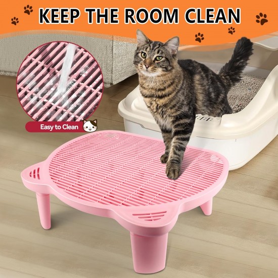 Bartuke Cat Litter Ramp, Cat Stair/Litter Tray Ramp/Cat Catcher Litter Trapper with Filter Function, Easy to Clean, Cat Litter Tray Step Ideal for Kittens and Older Cats Bartuke Cat Litter Ramp, Cat Stair/Litter Tray Ramp/Cat Catcher Litter Trapper with Filter Function, Easy to Clean, Cat Litter Tray Step Ideal for Kittens and Older Cats