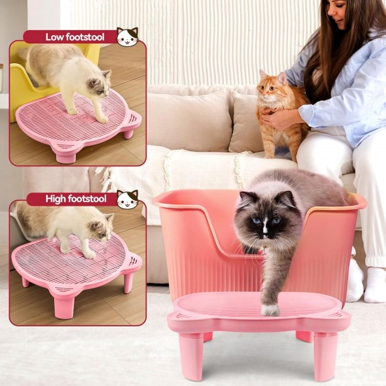 Bartuke Cat Litter Ramp, Cat Stair/Litter Tray Ramp/Cat Catcher Litter Trapper with Filter Function, Easy to Clean, Cat Litter Tray Step Ideal for Kittens and Older Cats Bartuke Cat Litter Ramp, Cat Stair/Litter Tray Ramp/Cat Catcher Litter Trapper with Filter Function, Easy to Clean, Cat Litter Tray Step Ideal for Kittens and Older Cats