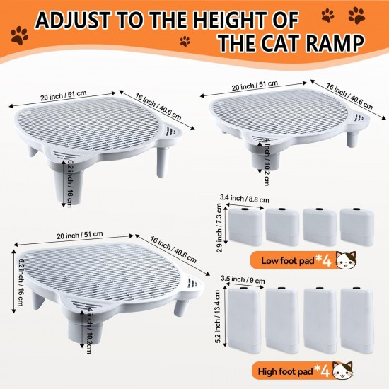Bartuke Cat Litter Ramp, Cat Stair/Litter Tray Ramp/Cat Catcher Litter Trapper with Filter Function, Easy to Clean, Cat Litter Tray Step Ideal for Kittens and Older Cats Bartuke Cat Litter Ramp, Cat Stair/Litter Tray Ramp/Cat Catcher Litter Trapper with Filter Function, Easy to Clean, Cat Litter Tray Step Ideal for Kittens and Older Cats