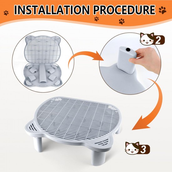 Bartuke Cat Litter Ramp, Cat Stair/Litter Tray Ramp/Cat Catcher Litter Trapper with Filter Function, Easy to Clean, Cat Litter Tray Step Ideal for Kittens and Older Cats Bartuke Cat Litter Ramp, Cat Stair/Litter Tray Ramp/Cat Catcher Litter Trapper with Filter Function, Easy to Clean, Cat Litter Tray Step Ideal for Kittens and Older Cats
