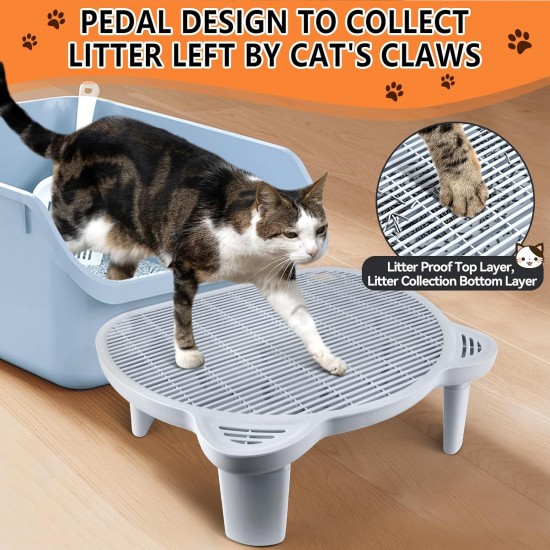 Bartuke Cat Litter Ramp, Cat Stair/Litter Tray Ramp/Cat Catcher Litter Trapper with Filter Function, Easy to Clean, Cat Litter Tray Step Ideal for Kittens and Older Cats Bartuke Cat Litter Ramp, Cat Stair/Litter Tray Ramp/Cat Catcher Litter Trapper with Filter Function, Easy to Clean, Cat Litter Tray Step Ideal for Kittens and Older Cats