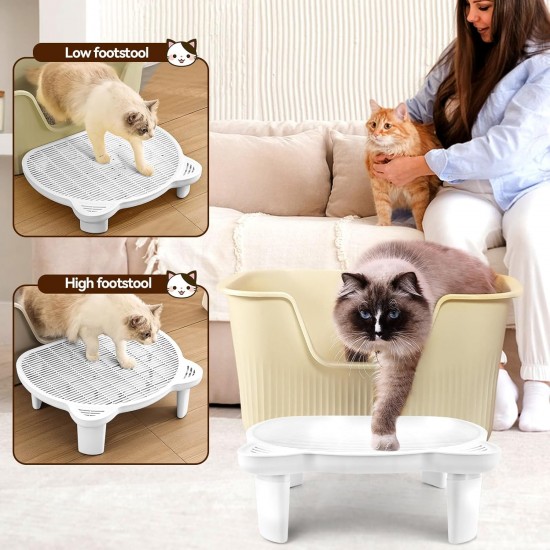 Bartuke Cat Litter Ramp, Cat Stair/Litter Tray Ramp/Cat Catcher Litter Trapper with Filter Function, Easy to Clean, Cat Litter Tray Step Ideal for Kittens and Older Cats Bartuke Cat Litter Ramp, Cat Stair/Litter Tray Ramp/Cat Catcher Litter Trapper with Filter Function, Easy to Clean, Cat Litter Tray Step Ideal for Kittens and Older Cats