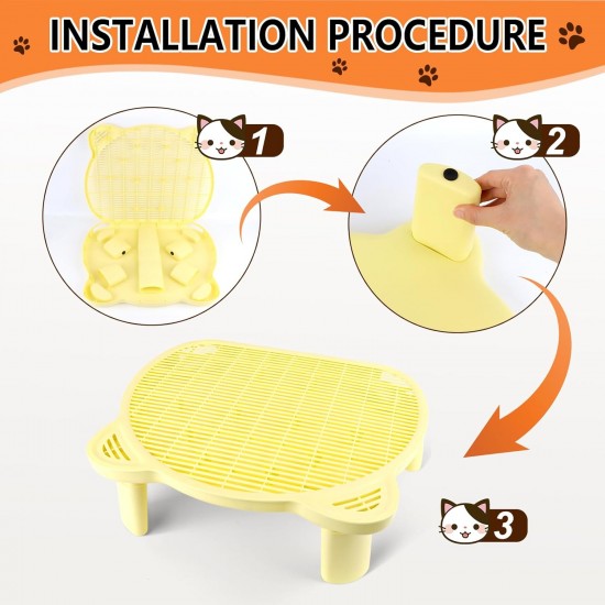 Bartuke Cat Litter Ramp, Cat Stair/Litter Tray Ramp/Cat Catcher Litter Trapper with Filter Function, Easy to Clean, Cat Litter Tray Step Ideal for Kittens and Older Cats Bartuke Cat Litter Ramp, Cat Stair/Litter Tray Ramp/Cat Catcher Litter Trapper with Filter Function, Easy to Clean, Cat Litter Tray Step Ideal for Kittens and Older Cats
