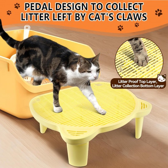 Bartuke Cat Litter Ramp, Cat Stair/Litter Tray Ramp/Cat Catcher Litter Trapper with Filter Function, Easy to Clean, Cat Litter Tray Step Ideal for Kittens and Older Cats Bartuke Cat Litter Ramp, Cat Stair/Litter Tray Ramp/Cat Catcher Litter Trapper with Filter Function, Easy to Clean, Cat Litter Tray Step Ideal for Kittens and Older Cats