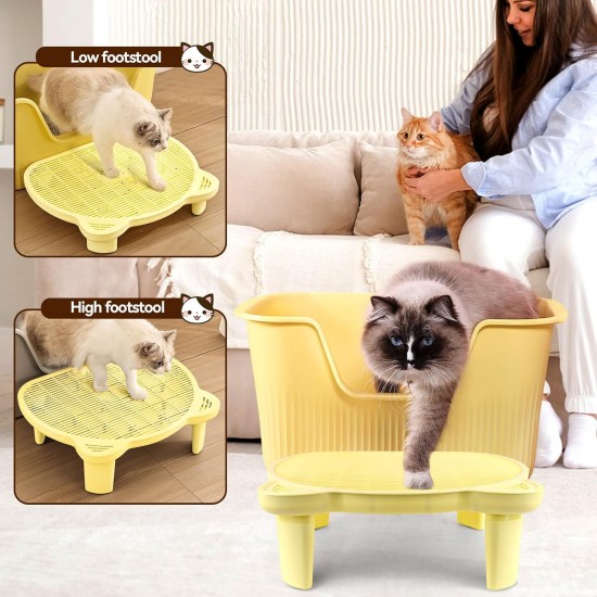 Bartuke Cat Litter Ramp, Cat Stair/Litter Tray Ramp/Cat Catcher Litter Trapper with Filter Function, Easy to Clean, Cat Litter Tray Step Ideal for Kittens and Older Cats Bartuke Cat Litter Ramp, Cat Stair/Litter Tray Ramp/Cat Catcher Litter Trapper with Filter Function, Easy to Clean, Cat Litter Tray Step Ideal for Kittens and Older Cats
