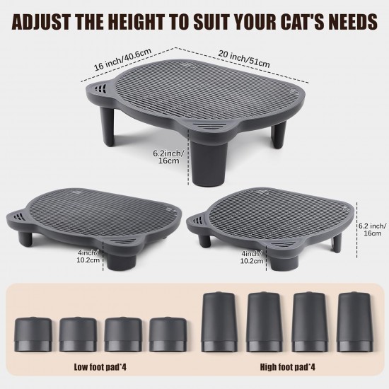 Bartuke Cat Litter Ramp, Cat Stair/Litter Tray Ramp/Cat Catcher Litter Trapper with Filter Function, Easy to Clean, Cat Litter Tray Step Ideal for Kittens and Older Cats Bartuke Cat Litter Ramp, Cat Stair/Litter Tray Ramp/Cat Catcher Litter Trapper with Filter Function, Easy to Clean, Cat Litter Tray Step Ideal for Kittens and Older Cats
