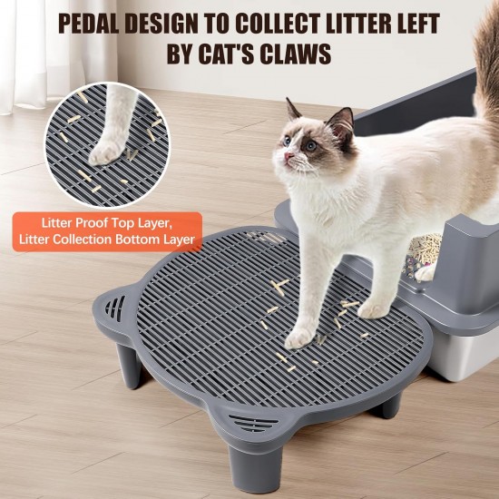 Bartuke Cat Litter Ramp, Cat Stair/Litter Tray Ramp/Cat Catcher Litter Trapper with Filter Function, Easy to Clean, Cat Litter Tray Step Ideal for Kittens and Older Cats Bartuke Cat Litter Ramp, Cat Stair/Litter Tray Ramp/Cat Catcher Litter Trapper with Filter Function, Easy to Clean, Cat Litter Tray Step Ideal for Kittens and Older Cats