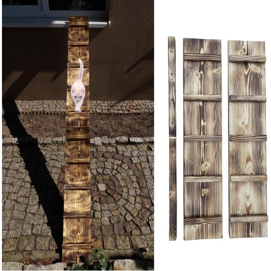 Cat Ladder Cat Stairs Flamed Cat Step for Balcony 1 m without Attachment Cat Ladder Cat Stairs Flamed Cat Step for Balcony 1 m without Attachment