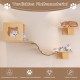 Climbing Wall for Cats, 9-Piece Cat Climbing Wall Set, Large Hanging Bridge, 2 Cat Houses, Rest and Play Wall Shelf, Cat Furniture for Small and Medium Cats Climbing Wall for Cats, 9-Piece Cat Climbing Wall Set, Large Hanging Bridge, 2 Cat Houses, Rest and Play Wall Shelf, Cat Furniture for Small and Medium Cats
