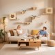 Climbing Wall for Cats, 9-Piece Cat Climbing Wall Set, Large Hanging Bridge, 2 Cat Houses, Rest and Play Wall Shelf, Cat Furniture for Small and Medium Cats Climbing Wall for Cats, 9-Piece Cat Climbing Wall Set, Large Hanging Bridge, 2 Cat Houses, Rest and Play Wall Shelf, Cat Furniture for Small and Medium Cats