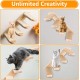 DAJAVE Pack of 2 Climbing Wall Cat Stairs Wall 8 Steps, Cat Ladder with Jute Rope, Cat Boards for the Wall, Cat Stairs, Cat Stairs Climbing Wall Cat for Cat Climbing Play (20 kg Carry) DAJAVE Pack of 2 Climbing Wall Cat Stairs Wall 8 Steps, Cat Ladder with Jute Rope, Cat Boards for the Wall, Cat Stairs, Cat Stairs Climbing Wall Cat for Cat Climbing Play (20 kg Carry)