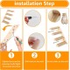 DAJAVE Pack of 2 Climbing Wall Cat Stairs Wall 8 Steps, Cat Ladder with Jute Rope, Cat Boards for the Wall, Cat Stairs, Cat Stairs Climbing Wall Cat for Cat Climbing Play (20 kg Carry) DAJAVE Pack of 2 Climbing Wall Cat Stairs Wall 8 Steps, Cat Ladder with Jute Rope, Cat Boards for the Wall, Cat Stairs, Cat Stairs Climbing Wall Cat for Cat Climbing Play (20 kg Carry)