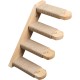 FUKUMARU Climbing Wall for Cats, Cat Stairs, Wall Lounger, Made of Solid Rubber Wood, for Cats up to 15 kg, with Jute Rope for Scratching From Left to Right FUKUMARU Climbing Wall for Cats, Cat Stairs, Wall Lounger, Made of Solid Rubber Wood, for Cats up to 15 kg, with Jute Rope for Scratching From Left to Right