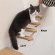 FUKUMARU Climbing Wall for Cats, Cat Stairs, Wall Lounger, Made of Solid Rubber Wood, for Cats up to 15 kg, with Jute Rope for Scratching From Left to Right FUKUMARU Climbing Wall for Cats, Cat Stairs, Wall Lounger, Made of Solid Rubber Wood, for Cats up to 15 kg, with Jute Rope for Scratching From Left to Right