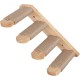 FUKUMARU Climbing Wall for Cats, Cat Stairs, Wall Lounger, Made of Solid Rubber Wood, for Cats up to 15 kg, with Jute Rope for Scratching From Left to Right FUKUMARU Climbing Wall for Cats, Cat Stairs, Wall Lounger, Made of Solid Rubber Wood, for Cats up to 15 kg, with Jute Rope for Scratching From Left to Right
